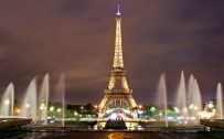Eiffel Tower Paris at night view