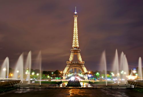 Eiffel Tower Paris at night view