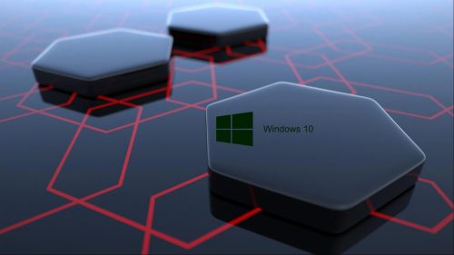 Windows 10 Desktop Image with 3d Art black hexagonal wallpapers