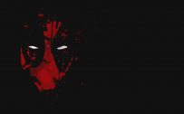 Cool Deadpool Wallpaper with Red Abstract Mask with White Eyes in Dark background
