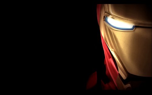 Cool Wallpaper with Iron Man Mask in Close Up