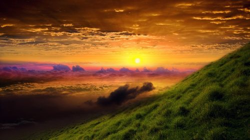 HD Nature Wallpaper with a picture of sunrise glory in 1920x1080