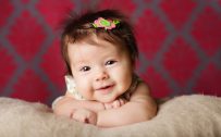 Cute Pose of Asian Baby Girl in Photo Session