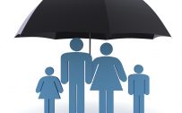 free download insurance icon - family under umbrella