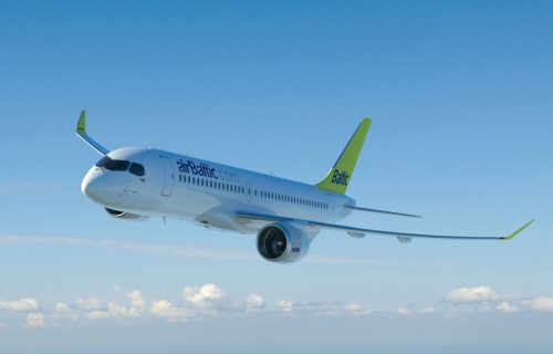 4K Photos of Airplane Images with Airbaltic Bombardier C Series CS300
