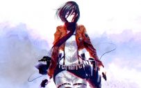 Best Anime Backgrounds with Girl Character - Mikasa Ackerman at Attack on Titan