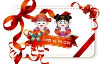 Card design of Gong Xi Fat Chai 2018 for Chinese New Year Wallpaper