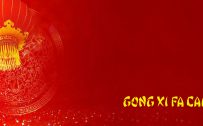 Chinese New Year Photo Cards with Red Background Gong Xi Fa Cai Text