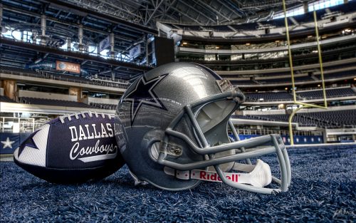 Picture of Helmet and Ball of Dallas Cowboys