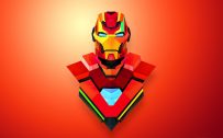 Attachment for Artistic Iron Man Wallpaper in Abstract Art