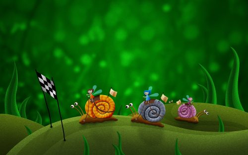 Attachment for 37 Cute Stuff Wallpapers - Snail Racing