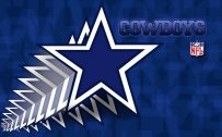 Animated Dallas Cowboys Logo with Blue Stars and NFL Logo