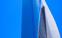 Free Download of Blue iPhone 7 Wallpapers with Skyscrapers Picture