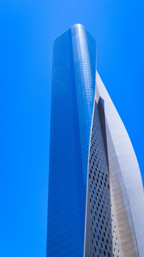 Free Download of Blue iPhone 7 Wallpapers with Skyscrapers Picture