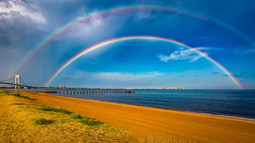 Double Rainbow in Staten Island South Beach