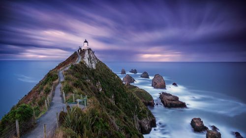 Long Exposure Photo of Nugget Point Lighthouse