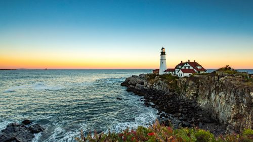 Beautiful Nature Picture with Portland Head Light