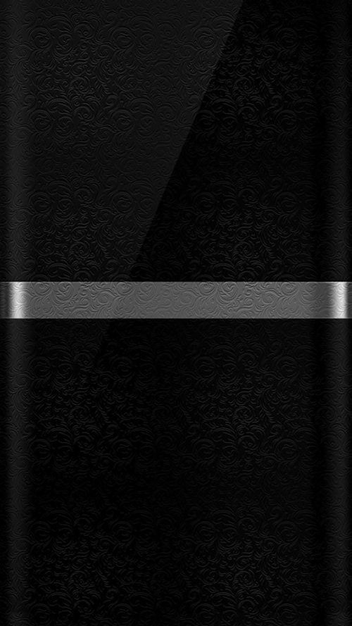 Dark S7 Edge Wallpaper 10 with Black and Silver color with Floral Texture
