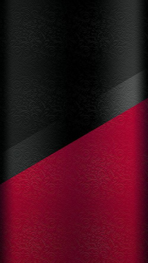 Dark S7 Edge wallpaper 04 with black and red floral pattern