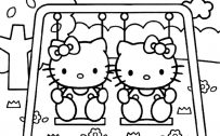 Kitty and Mimmy for Hello Kitty Coloring Pages 03 of 15