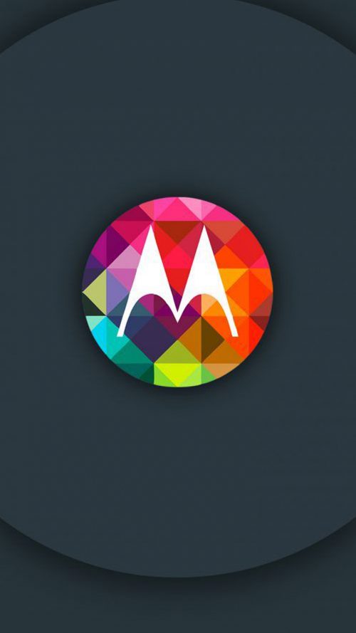 Motorola Moto Z Wallpaper with Logo and Colorful Triangles
