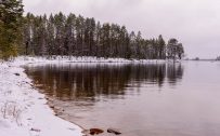 Picture of Korpuajärvi Lake in North-Eastern Finland for Winter Wallpaper