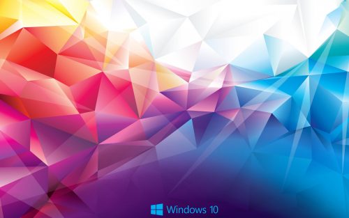 Abstract Windows 10 Background - Colorful Polygons