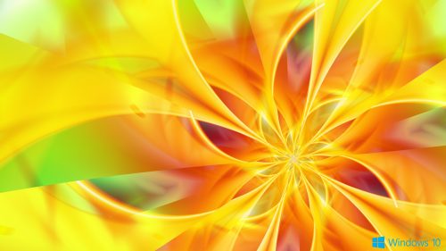 Abstract Windows 10 Background - Yellow Lights