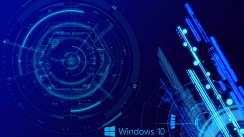 Abstract Windows 10 Background with Digital Art