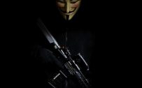 Free Download of Anonymous Mask Picture with Weapon for Wallpaper
