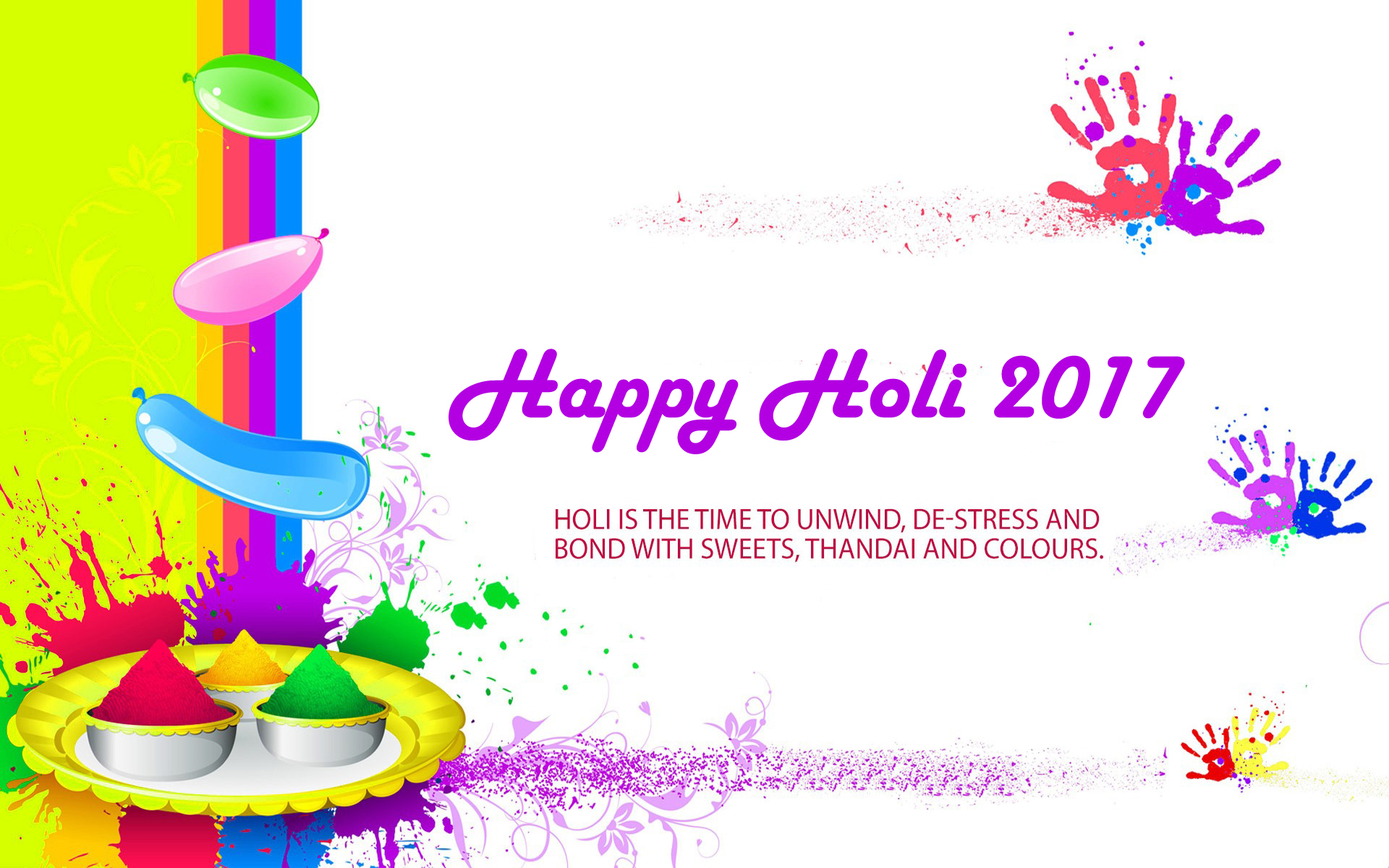 Free Download of Happy Holi 2017 Wallpaper in High Resolution HD