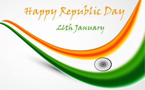 High Resolution Happy Republic Day Background with Tiranga Wallpaper