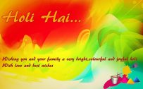 Colorful Holi Hai Picture and Holi Wishes for Wallpaper