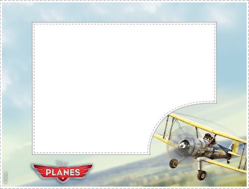 Old Airplane Picture Frame with Leadbottom Character
