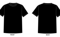 Blank tshirt template black