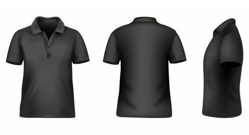 Blank tshirt template for Photoshop in black