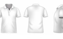 Blank tshirt template for photoshop in white