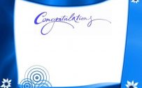 Congratulations Picture Frames with Blue Borders