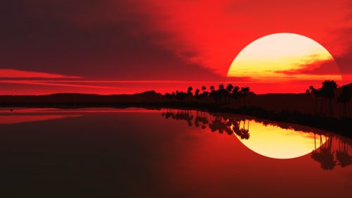 Full HD Nature Computer Wallpaper 1080p with Romantic Beautiful Sunset