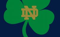 Notre Dame Fighting Irish Wallpaper with Shamrock Logo