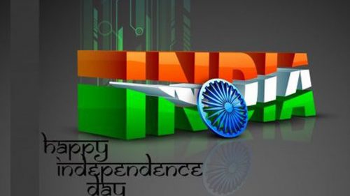 Free Download of 3D India Text for Independence Day Wallpaper in HD