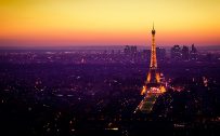 Laptop Background Ideas with Eiffel Tower at Night