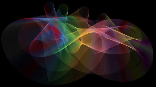Art Wallpaper with Abstract Colorful Prismatic Lines
