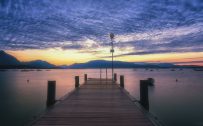 Beautiful Nature Wallpaper Big Size #16 with Long Exposure Pier on River Photo