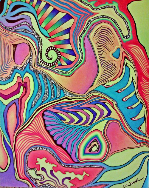 Examples Of Abstract Art Drawings with Colored Pencil