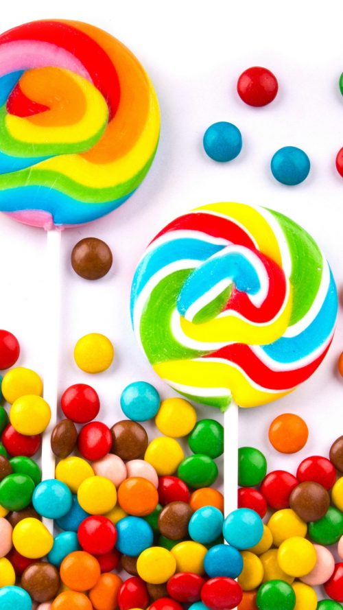 Free Wallpaper Download for Mobile Phones with Colorful Candy
