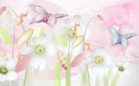 Pastel Coloured Floral Wallpaper