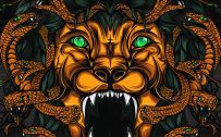 Badass Wallpapers For Android 20 0f 40 - Animated Lion and Snakes