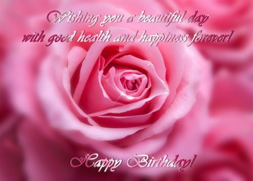 Happy Birthday Images With Rose Flowers in Pink