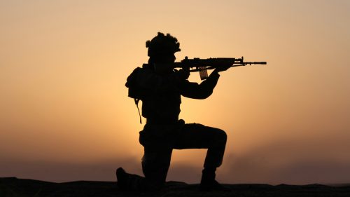 Indian Army Wallpaper with Soldier in Silhouette